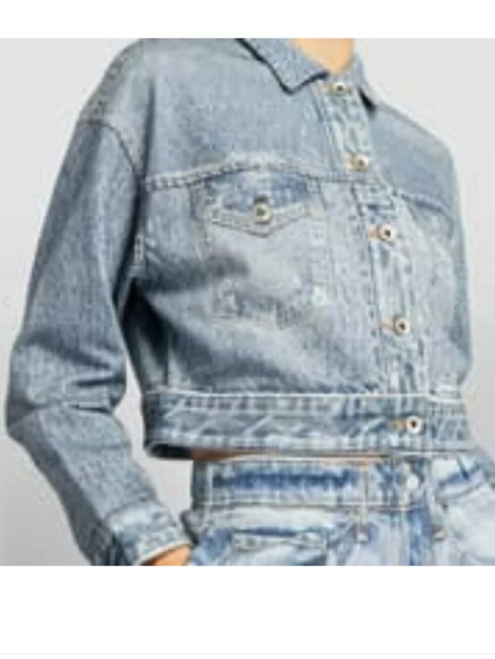 Rag and Bone Miramar Cropped Denim Print Jacket Size Medium - Picture 12 of 16